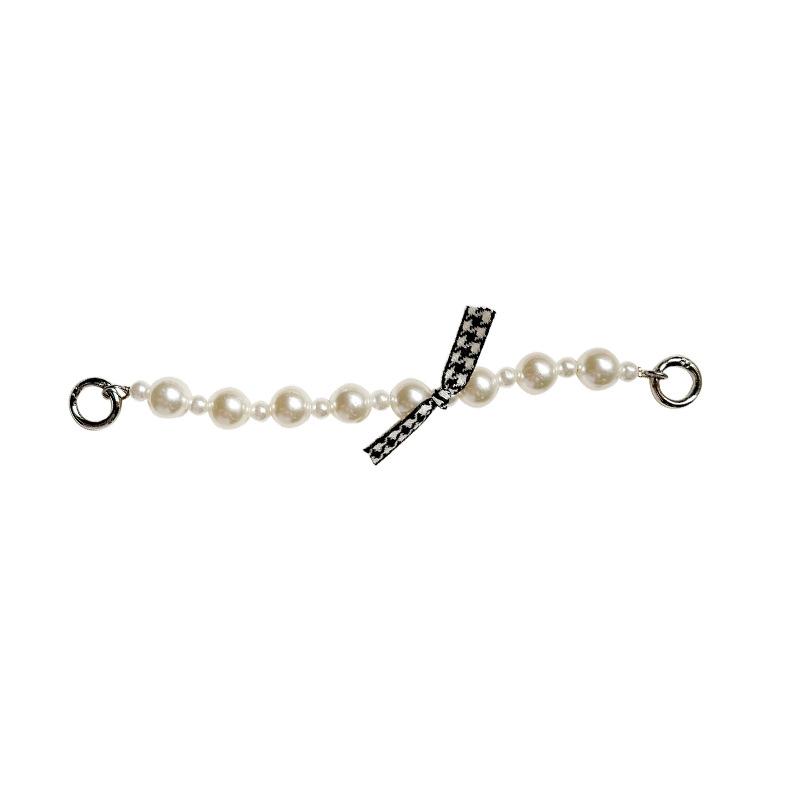 Color Pearl Mobile Phone Case Portable Chain Diy Lanyard Bow Love Wind Lanyard Anti-Drop Small Fresh