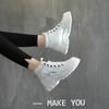 Women's Soft Elastic Thick Sole High-top Lace-up Winter Fur One Warm Cold Padded Snow Boots Non-slip Wear Casual Sports Cotton Boots