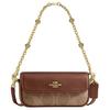 Hailey 20 Metal Accessories Logo Design Leather Shoulder Crossbody Bag Small Women Bags Brown CBJ14-IMXHE