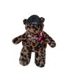Leopard Plush Adorable Print Backpack For Kids With Sweet Bear Design Perfect School For
