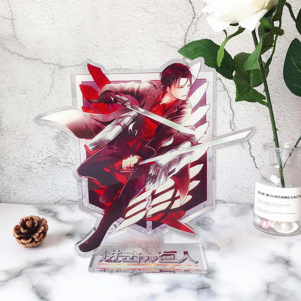 Atak na tytana akrylowy stojak zabawki modele Cosplay Anime figurka dekoracja stojaka figurka kolekcjonerska