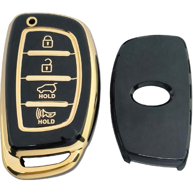 TPU Key Fob Cover Case Fit For 2018 2017 2016 2015 2014 2013 Hyundai Sonata Tucson Elantra Keyless Entry Key Fob