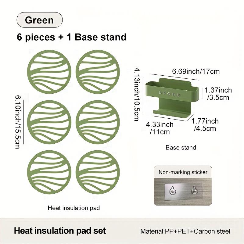 

Премиальный двухслойный термостойкий плейсмат, для домашнего использования на обеденном столе, подходит для тарелок, мисок, для сервировки блюд, кухонные аксессуары зелёный
