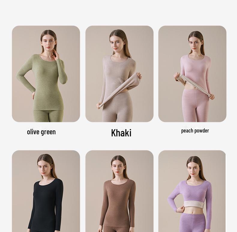 Herren- und Damen-Thermo-Unterwäsche-Set aus deutschem Kaschmir - Seiden-Unterhemd & Kälteabweisende Hose für Herbst/Winter