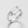 Korean New Exquisite Crystal Temperament Ring Sweet French Elegant Flower Opening Ring Female Jewelry