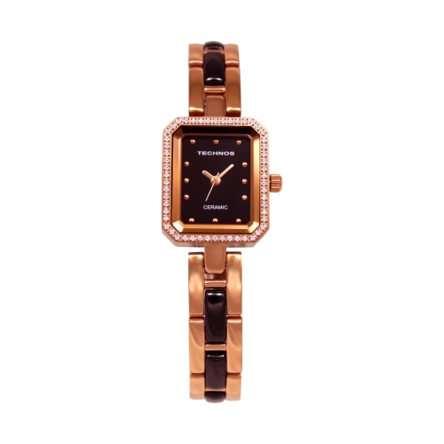 

Technos Ceramic Pave Watch T9831PB Women s Rose Gold