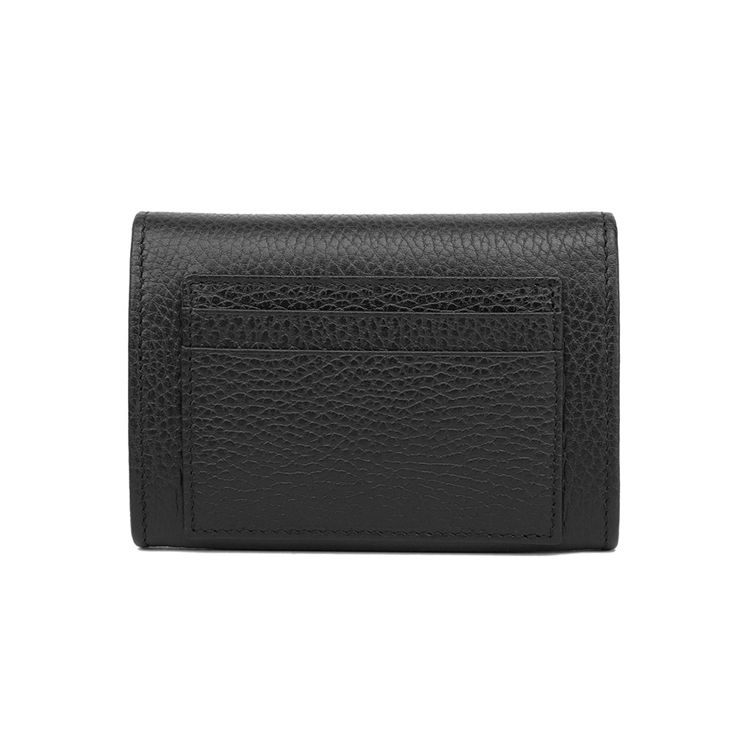 Gucci Gg Marmont Gold Logo Leather Short Flap Coin Purse Card Holder Women Wallets Black 523192-CAO0G-1000