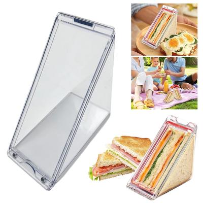 Triangle Sandwich Container Reusable Sandwich Box Container Leak-Proof Triangle Sandwich Holder for Fruit Cake