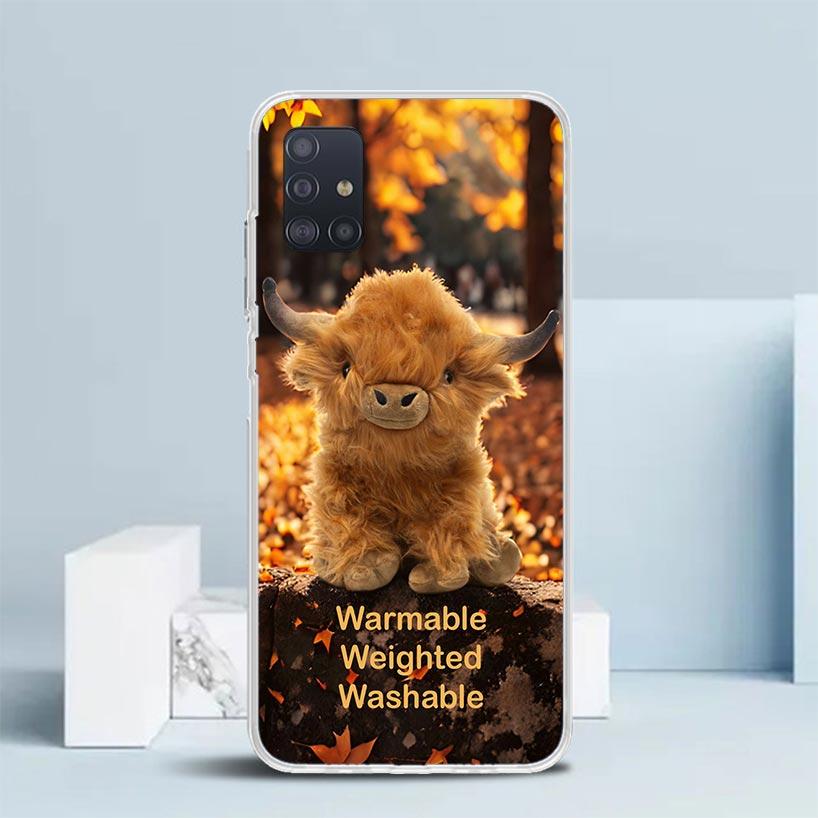 

Cute Highland Cow Soft Cover for Samsung Galaxy A12 A22 A32 A52 A72 A02S Phone Case Note 20 Ultra 10 S10 Plus A51 A71 A50S A20S Samsung A20S