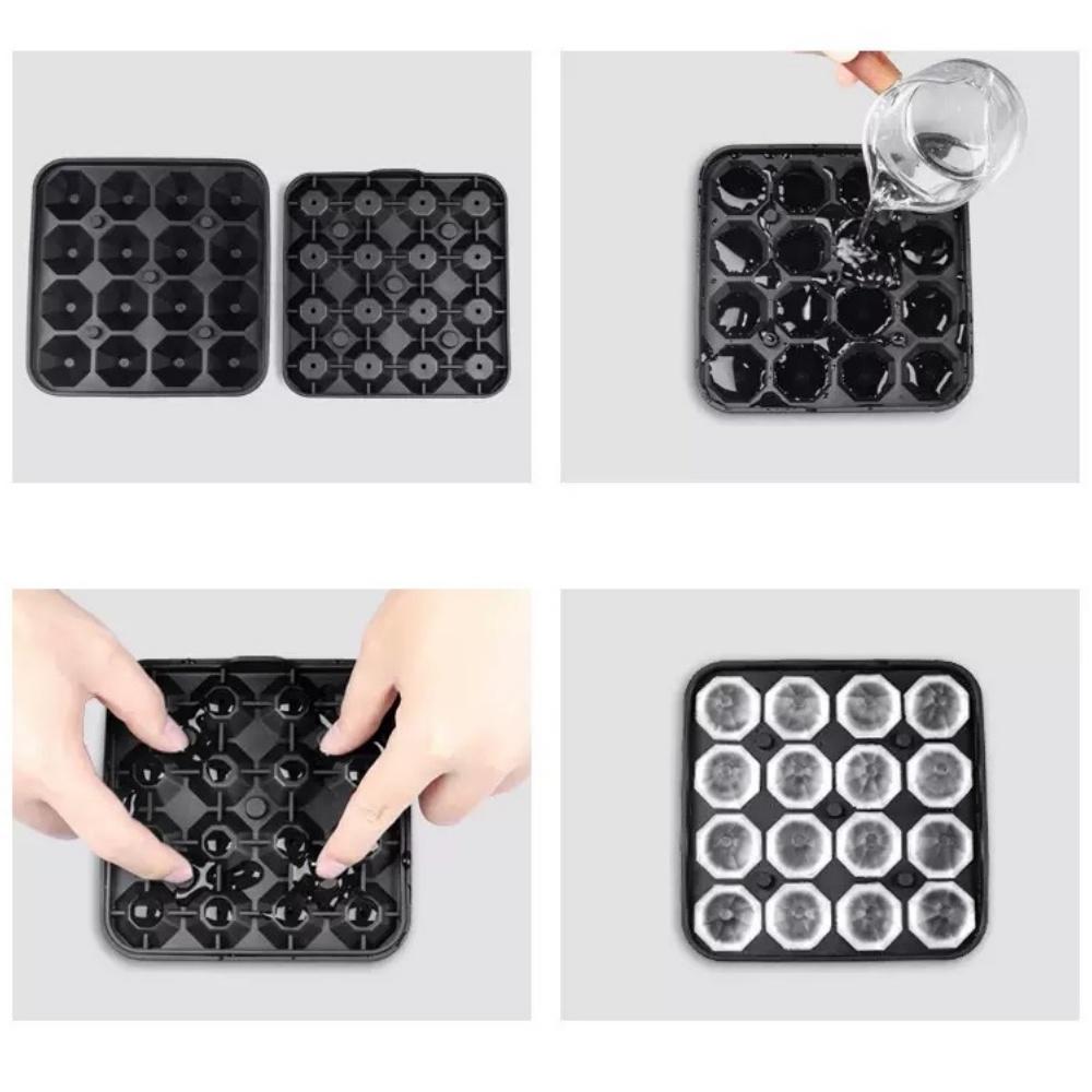 16-grid diamond ice bowl-shaped box, food quality, silicone ice cube block manufacturer, mold machine, Vickers bar tools, kitche