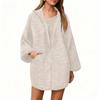 Women's Casual And Fashionable Knitted Hooded Cardigan