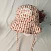 Sweet Love Small Flower Plaid Fisherman Hat Children's New Summer Outdoor Versatile Sunshade Sun Hat