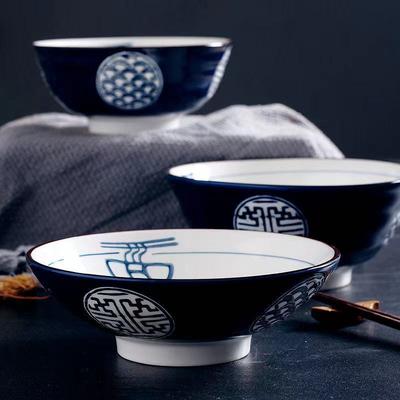 Japanese Soup Bowl Household Ceramic Ramen Bowl Hat Bowl Ceramic Bowl Tableware Japanese Tableware
