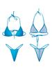 Three Piece Tie Side Sexy Two Piece Bikini Swimsuit Elegant For Beach Vacation