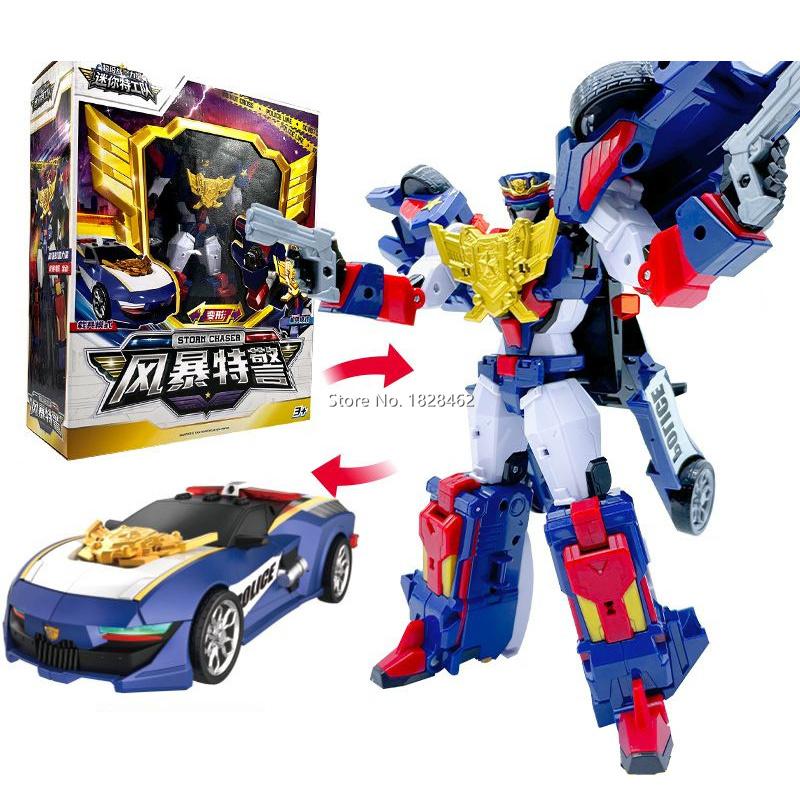 Sesli ve Işıklı Mini Force En Güçlü Polis Dönüşen Robot Oyuncakları MiniForce X Dönüşüm Robotu İtfaiyeci Robot oyuncağı