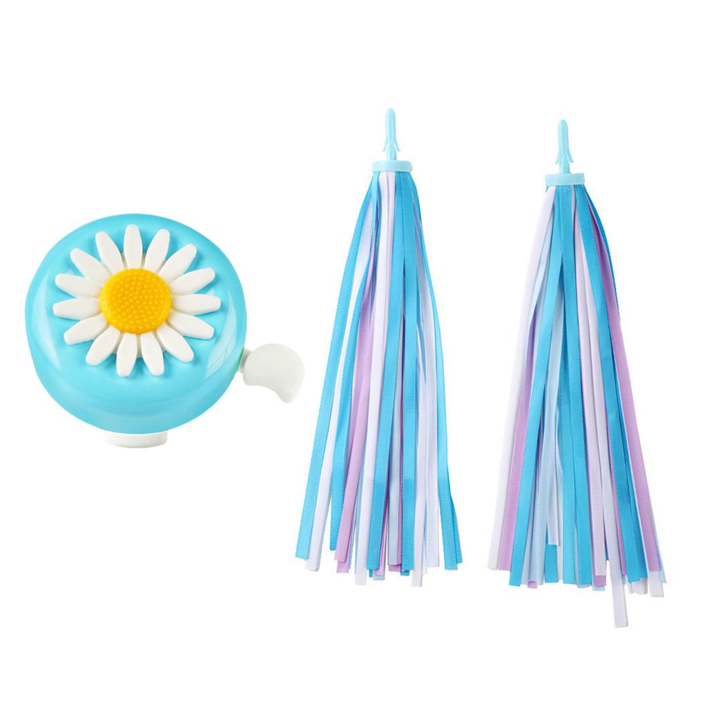 Childrens Bikes Bells with Colorful Streamers Loud Sound Kids Bikes Handlebars Horn and Handlebars Tassels Ornaments