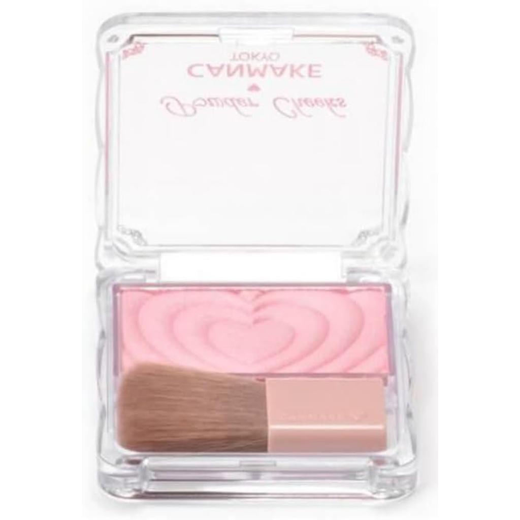CANMAKE Puder-Rouge P02 Little Shy Pink Glänzend Rosa 1,8g Wange, Transluzent, Klar,