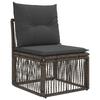 Garden Sofa Set 8 pcs Grey and Dark Grey Poly Rattan