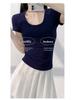 Women's Summer Slim Fit Pink U-Neck T-Shirt - Versatile & Stylish Short Sleeve Top