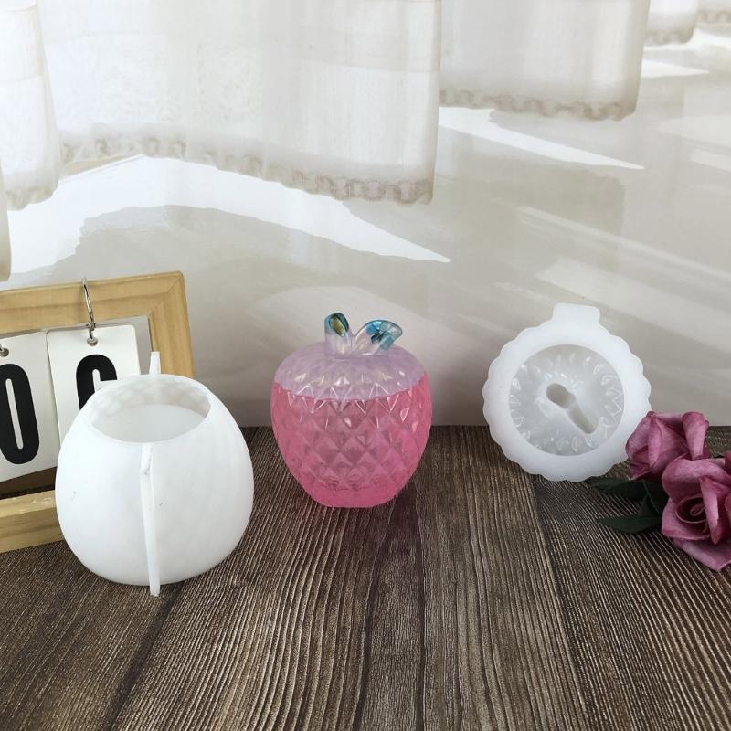 Versatile Silicone Fruit Mold for Resin Jar Making Craft Enthusiasts Decorative Storage and Custom Gifts