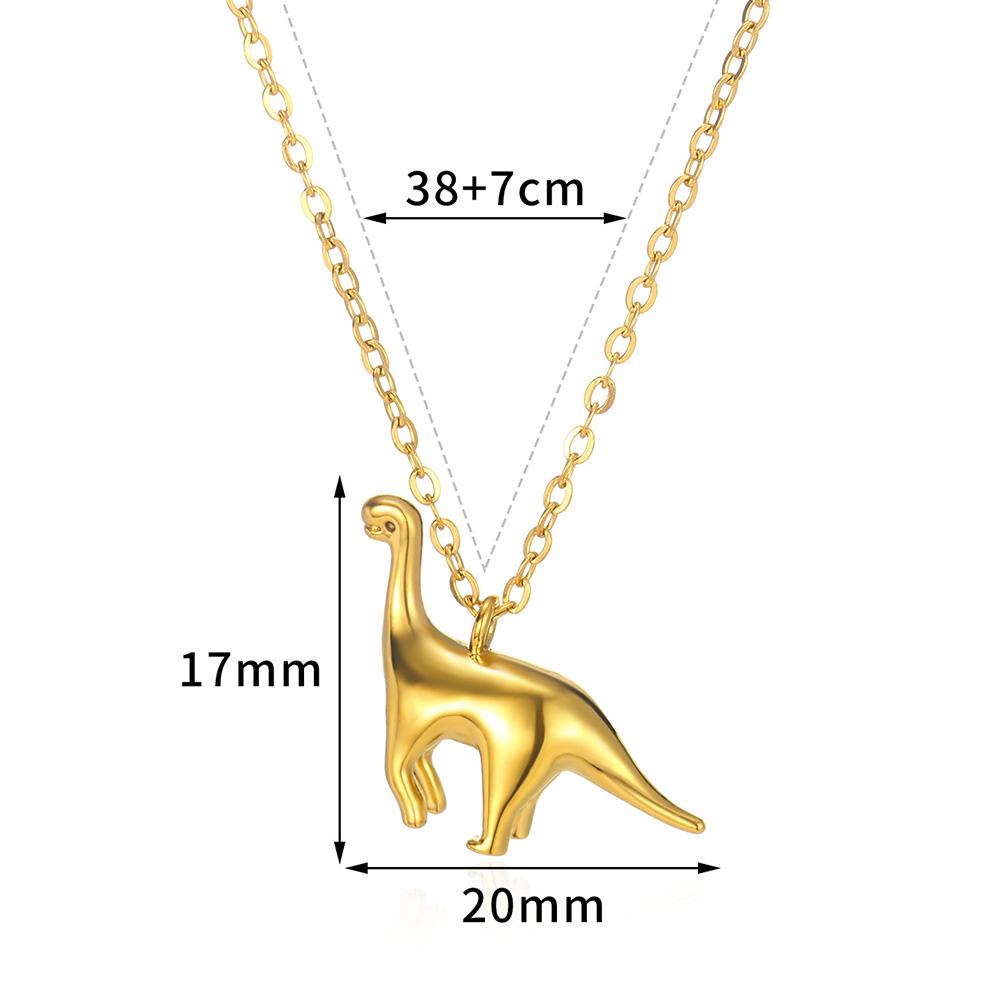 

2025 Trendy Dinosaurs Pendant Necklace For Girls Boys Gold Color Wildlife Choker Cute Jewelry Birthday Children Accesorios Gifts