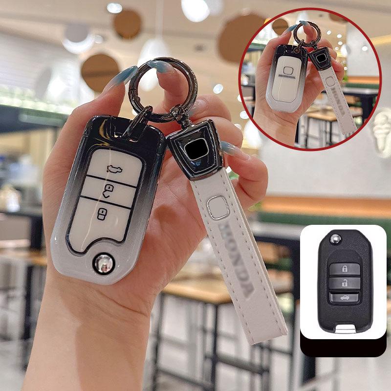 Honda CRV Folding Key Case with Buckle for Accord, Fit, Civic - 9th Gen High-Grade Women's Shell