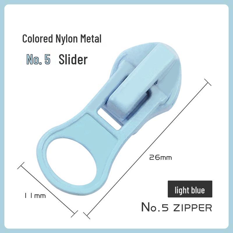 Nylon & Metal Zipper Pull for Jackets and Bags (No. 3 & No. 5)