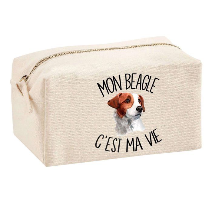 Trousse multifonction Beagle c'est la Vie Cadeau Anniversaire Noël Idée Personnalisé Original | Trousse Scolaire Fournitures Bureau