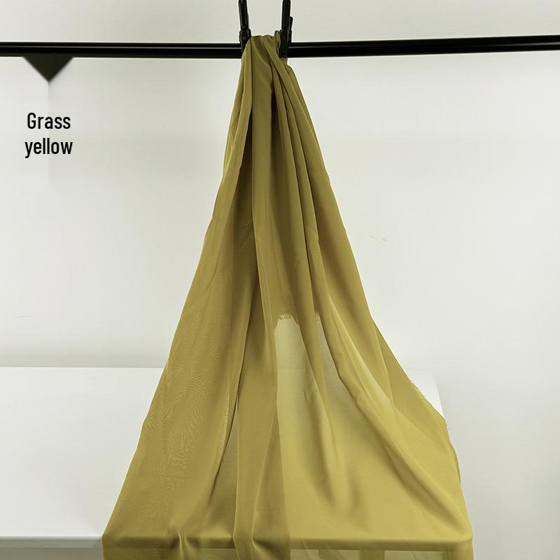Yellow Chiffon Hanfu Fabric: Semi-Transparent Chinese Style Cloth for Innovative Decor