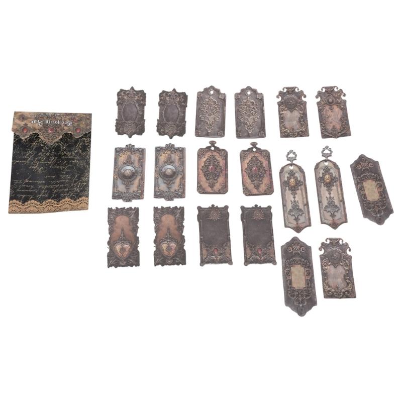 20Pieces Aesthetic Goth Embossed Sticker Scrapbooking Sticker for Journal Notebook Water Bottle Photo Album Phone Case