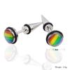 Lgbt Rainbow Color Earrings Steel Gay Pride Men's Earring Lesibian High Stud Lovers Earrings Jewelry