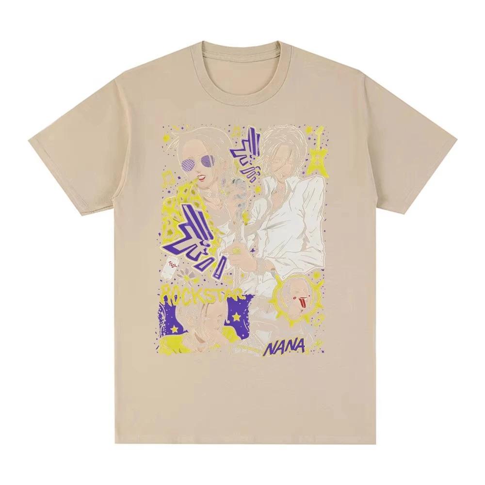 Men Women Vintage  Harajuku Short Sleeve Tshirts Nana Osaki Japanese Manga Black Stones Tshirt Cotton Casual Loose T Shirts