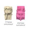Girl Gypsum Silicone Mold  Succulents Concrete Flower  Vase Plaster Cement Mold Clay Mold Candle Holder Mold