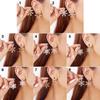 Crystal Zircon Pearl Christmas Stud Earrings Snowflake Long Tassel Earring  Party Accessories