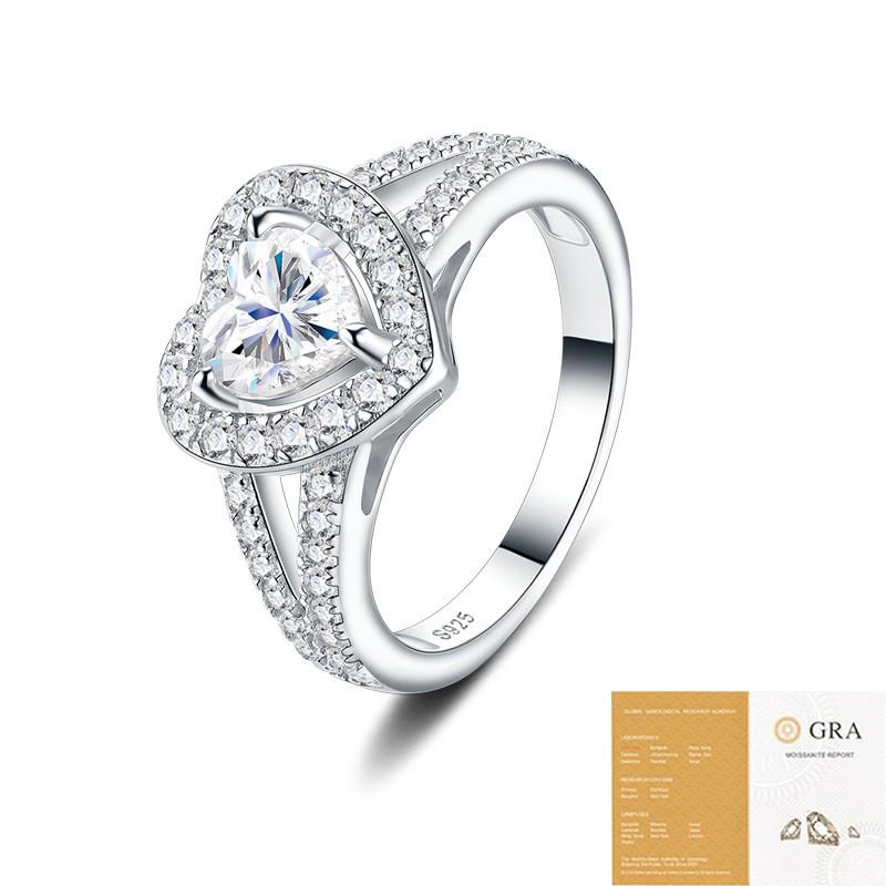 Womens Heart Ring Light Luxury Fashion Commuter Non-Fading Versatile Jewelry