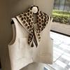 Light luxury high-end small square scarf women's soft twill silk classic polka dot decorative printing versatile scarf shoulder silk scarf