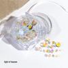 Mermaid Iridescent Nail Art Beads - Glass Rhinestone Half-Rounds for DIY Nail Decoration