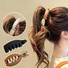 3/4pcs Curved Ponytail Hair Clip Set Matte Plastic Women'S Styling Hairpins Easy-To-Use Additions for Daily Commute