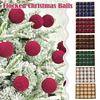20PCs/Box Velvet Christmas Ornaments Balls Set, 6cm Flocked Shatterproof Plastic Xmas Baubles Xmas Tree Ornaments Party Decor