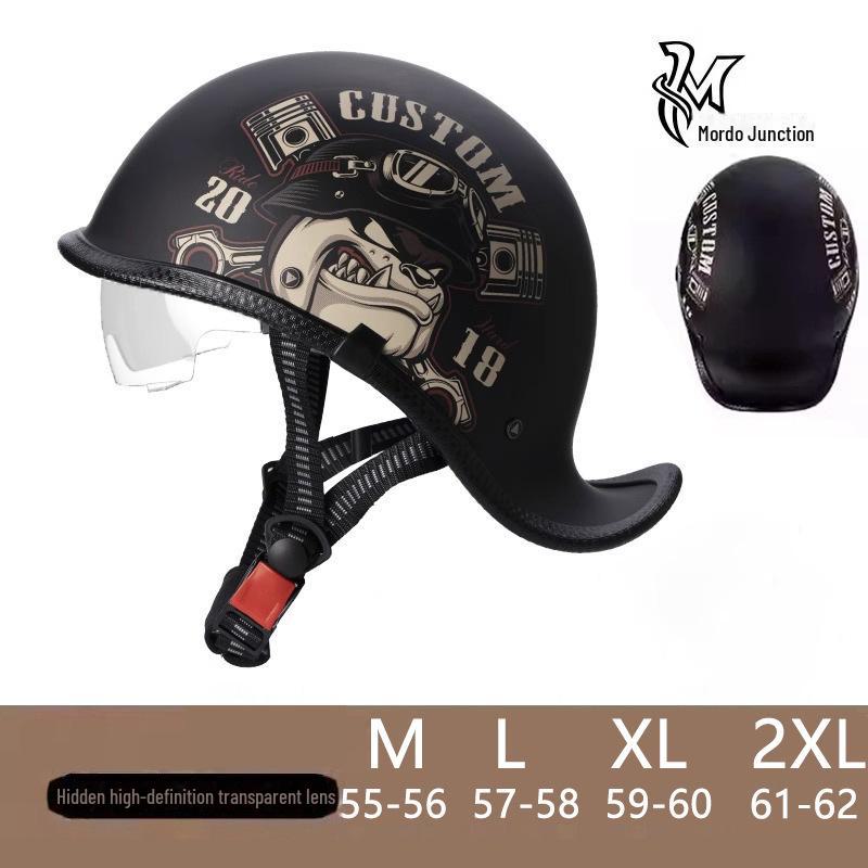 Мотоциклетный шлем Retro Knight унисекс, сертифицированный 3C, универсальный всесезонный полушлем XL