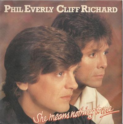 7inch Record PHIL EVERLY, CLIFF RICHARD - She Means Nothing To Me CL276 Capitol Records 1983 UK Rock Used