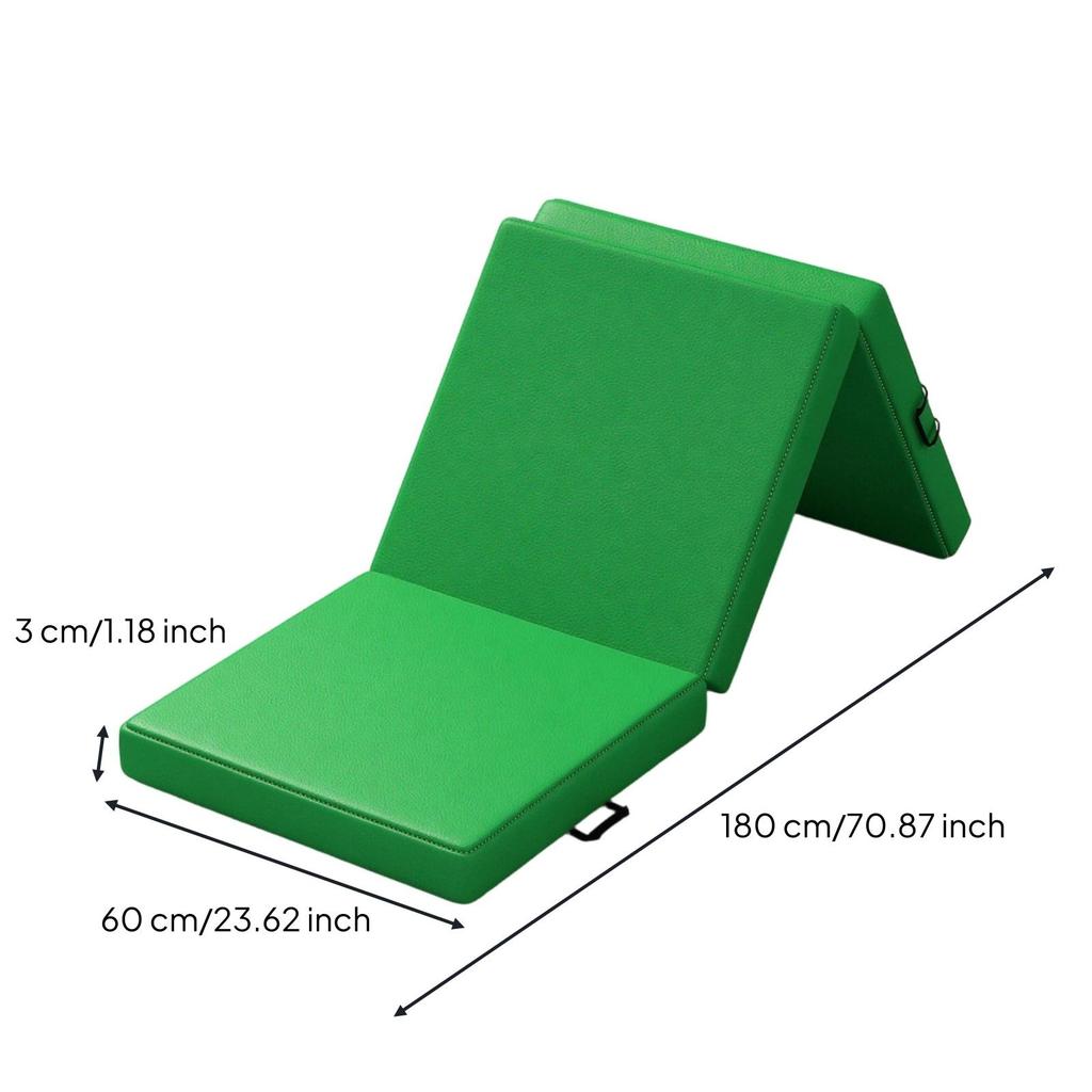 ThreeFold Exercise Mat Foldable Folding Easy to Clean for Gymnasts, Yogis, Home Gym,