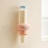 Paper Cup Holder Dust-Proof Transparent Cover Large Capacity Dispenser with Disposal Cups Portable Paper Cup Storage Container