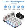 12 Keys 4 Knobs RGB Programming Macro Custom Keyboard USB Wired/Bluetooth-Compatible Mechanical Hot-swap Gaming Keyboard