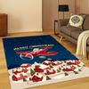 Merry Christmas Theme Carpets Reindeer Santa Claus Pattern Anti-slip Floor Mat for Living Room Festival Home Decor Polyester Rug