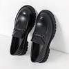 2026 Men's and Teens' Large Size, Wide-Toe Loafers - Slip-On Leather Shoes with Thick Soles for Height Increase