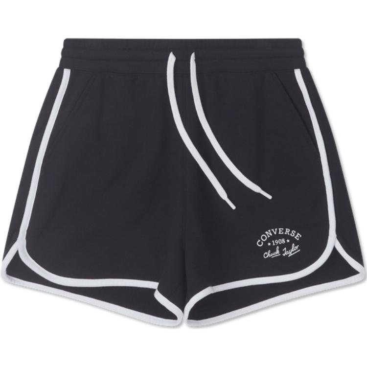 

New Converse Casual Shorts Women s Black 10027636-A01 S