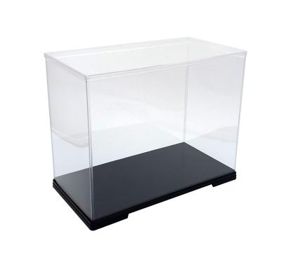 Achteckige Figurenvitrine Breite 40 x Tiefe 21 x Höhe 24 Klares Plastik (cm)