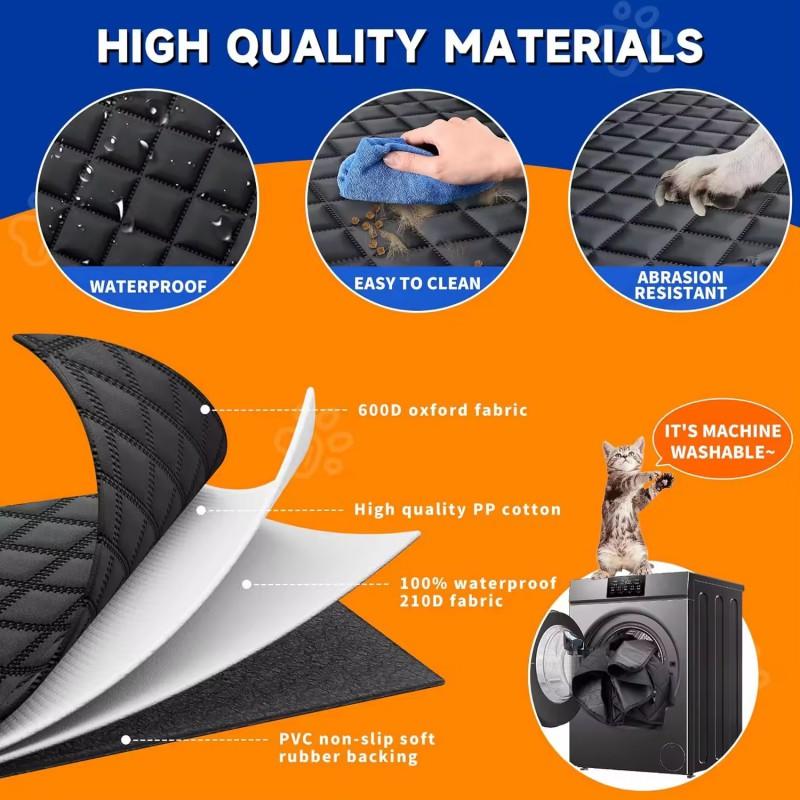 Waterproof Pet Car Seat Cover Back 147x137cm 600D Oxford Fabric Dog Mat With PP Cotton Padding