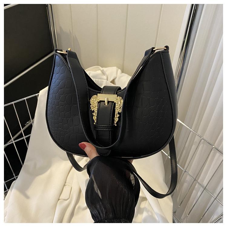 

Премиальная сумка женская 2024 новая нишевая дизайнерская летняя универсальная на плечо, сумка-мессенджер, корейская версия простой женской сумки чёрный